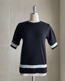 Sade Color Matching Short Sleeve Knit