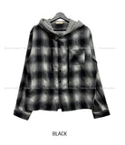 Royke Damage Hooded Check Shirt