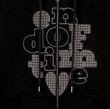 END OF TIME Applique Hooded Zip-Up
