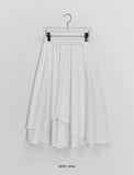 Pitco Cotton Unbalanced Banding Long Skirt