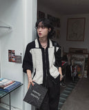 Daven color matching collar knit zip-up