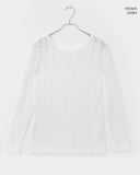 Tida Overfit Punching See-through Long-Sleeve Knit
