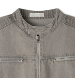Fade Vintage Denim Biker Jacket