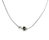 Mipo Silver Clear Ball Necklace