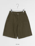 Helpice Slit Cotton Bermuda Pants
