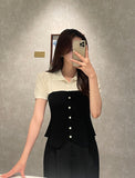 Angel Linen Pintuck Banding Half Slacks
