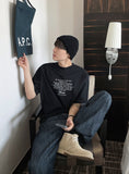 In-out lettering short sleeve tee