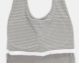 Tinlu Halterneck Stripe Cap Sleeveless