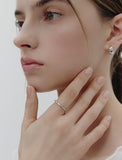 Ice Block Silver Ring S