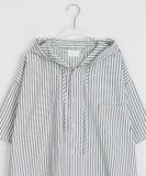 [unisex] Dipeuki Stripe Pocket Over Hood Shirt