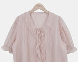 Morein Frill Short Sleeve Blouse