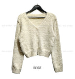 [U-BASIC] And V-neck Angora cardigan