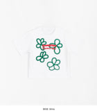 Naheel Flower Printing Cropped Short Sleeve Tee