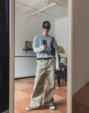 Nero Panel Cotton Wide Pants
