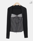 Bil Dot Square Stripe Warmer Long Sleeve T-Shirt