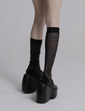 Stripe knee socks