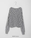 Rotem Hairy Mix Color Knit Cardigan