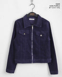 [MADE] Colte Slim Pocket Collar Cropped Corduroy Zip-Up Jacket