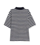 Terran Stripe Crop Collar Tee