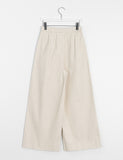 Harito banding corduroy wide pants