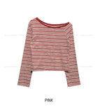 Pouch Multi Stripe One-Shoulder Long Sleeve