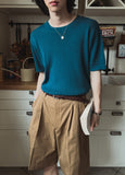 Lander ribbed round half knit