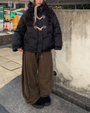 [1+1][Plan/Two Way] Poa Winter Brushed Corduroy Side Pin Tuck Training Pants