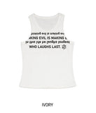 Hua Half Lettering Semi Overfit Sleeveless