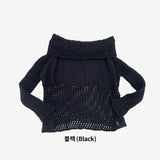 Vininto net off-shoulder knitwear