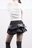 Plimer shirring off-shoulder t-shirt