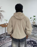 Panel Herringbone Hooded Jumper