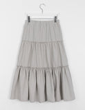 Kobaco Frill Suede Banding Long Skirt