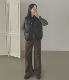 High-Neck Matte Padding Vest
