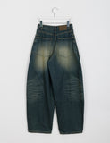 Rokoku brushed balloon denim pants