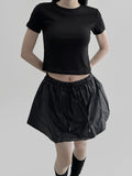 Rebed brushed cropped short sleeve T-shirt