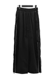 Contrast piping nylon pants