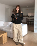 Vint Eyelet Strap Sweatshirt