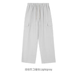 Linen Banding Cargo Wide Pants