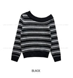 Meli Stripe One-Shoulder Knit