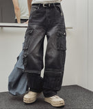 Mount multi cargo denim pants