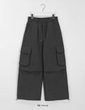 [unisex] Lentico Banding String Padding Wide Cargo Pants