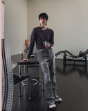 Kend Washed Bootcut Denim Pants