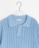 [unisex] Gopheo Linen Net Collar Short Sleeve Knit