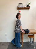 Kogar Stripe Over Short Sleeve Tee