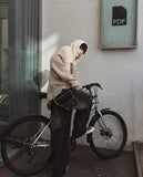 Atonic Lettering Hooded Zip-Up Knit