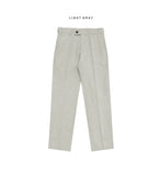 River banding linen slacks