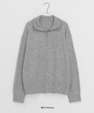 [unisex] Derufin Wool Half Zip-Up Over Collar Knit