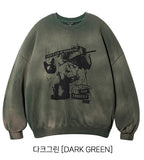 Run Picture Dyeing Sweatshirt
