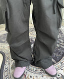 Leso wide zipper cargo pants