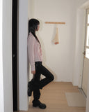 Lajeun Low Rise Slit Cotton Bootcut Pants